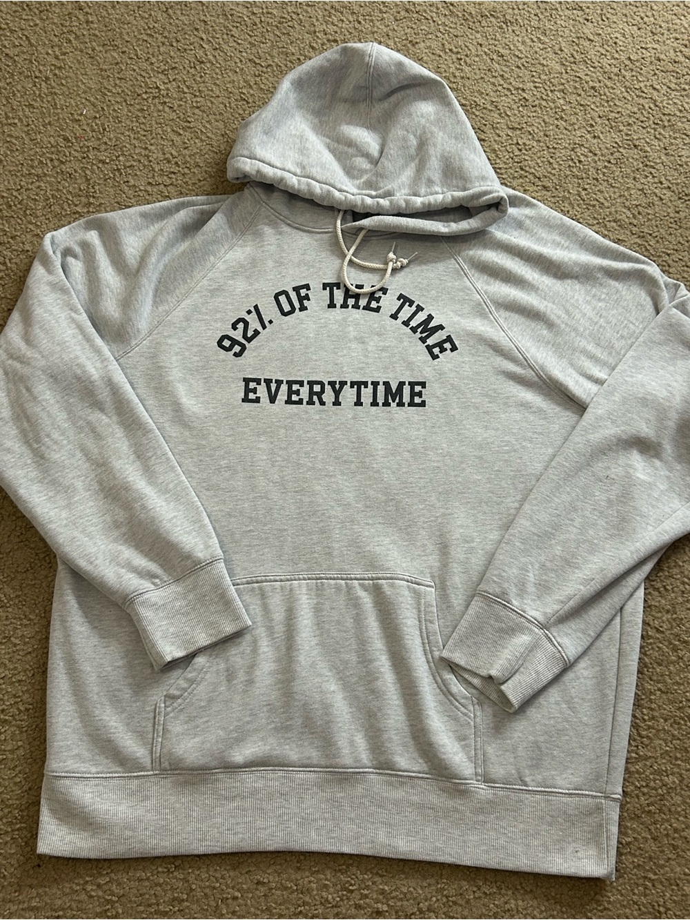 NEW HEIGHTS Podcast Kelce Bros Gray Homage Hoodie 92% Of The Time Size XXL